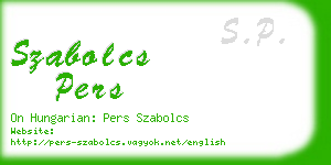 szabolcs pers business card